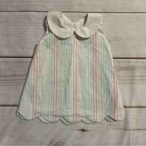 The Beaufort Bonnet Company Luanne’s Lunch Dress Seashore Stripe Dress Baby 0-6M